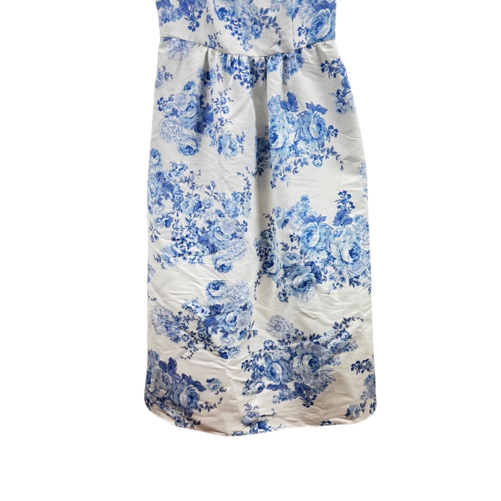 NWT Sachin & Babi Blaine Taffeta Square Neck Midi Dress in Chinoiserie 2 - Picture 8 of 12